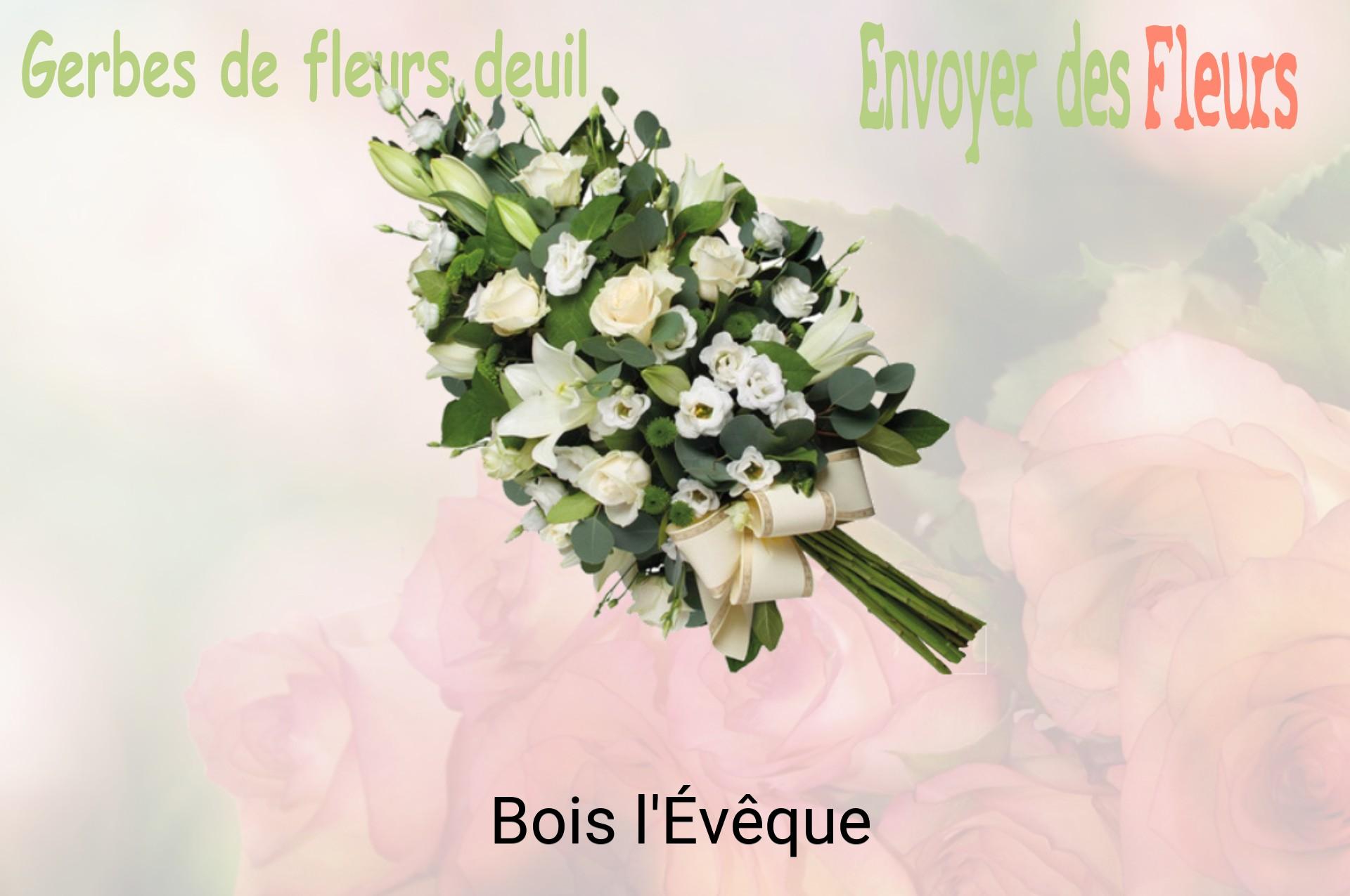 Gerbe de fleurs de deuil livrée à Bois-l'Évêque